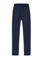 Pantaloni casual blu navy da uomo con coulisse in vita e dettaglio della piega centrale - S / Blu navy