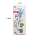 Blue cartoon bear training chopsticks for children in 9.2x21.5cm retail packaging - Blue Bear Training Chopsticks (Paper Card)
