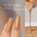 Vernis à ongles gel végétal jaune gingembre caramel F090 avec finitions mate et brillante - F090 Chrysanthème Sauvage