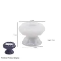 Detail view of translucent lotus flower silicone mold with embossed patterns for DIY resin - Style 3 Lotus