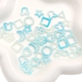 Ciondoli di perle ABS blu e bianchi per la creazione di gioielli per cover del cellulare - Sfumato Blu 20g/Confezione