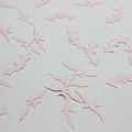 Pink bat-shaped paper confetti decorations for Halloween party table ornaments - Pink Bat