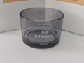 Minimalist grey glass aromatherapy candle jar with white Oil Diffuser text printing - Grey Glass Empty Cup