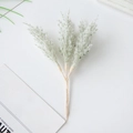 Set of three artificial light grey-green cedar branches with fluffy feather-like texture - Mint Green