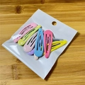 Pastel macaron color teardrop snap hair clips set in transparent retail packaging - Water Drop (9) / 10 Pieces Pack / Multicolor