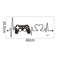Dettaglio adesivo da parete controller gioco in PVC con misure 60x26.5cm per cameretta - Controller Battito Cardiaco (26.5*60CM)
