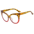 Fashion cat eye anti-blue light glasses with tortoiseshell red gradient frame - Red Tortoiseshell