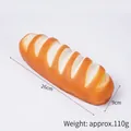 Artificial 26cm long crusty baguette model for home decor and fridge magnets - Long Pretzel Bread