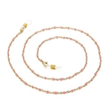 Golden link chain with pink beads and silicone loops for glasses or masks - Gold Pink Beaded Style (650*2mmKSC069-Z)
