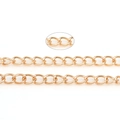 Flat oval link metal chain in golden finish for DIY jewelry making accessories - 6x4mm (5 Meters/Roll) / Gold