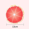 Squeaky plush dog toy with 13cm orange fruit slice design and durable texture - New Red Heart Orange