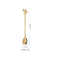 Creative leaf-shaped golden stainless steel spoon with long handle and leaf motif detail - 16.6cm Gold Leaf Spoon (Thickened)
