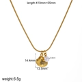 Detailed size specifications for shell pendant necklace with pearl and gold chain - Shell Pendant With Pearl Style (TN3466)