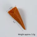 Miniature 6cm PVC ice cream cone prop with cross-grid texture and 2.5cm diameter - 6cm*2.5cm / Khaki