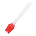 Pennello da cucina in silicone rosso con manico in plastica trasparente e foro per appenderlo - Pennello in silicone 6g (Rosso)