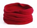 Calentador de cuello multifuncional de forro polar rojo para ciclismo y protección térmica - Talla única / Rojo