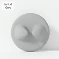 Grey silicone pet food can lid with cute ear tabs for airtight sealing and freshness - Lid Only / Gray
