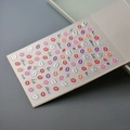 3D sexy rode lippen nagelstickers met gouden reliëf en glitterteksten decoratie - Lip Patroon Zilver Bronzing Stijl (CO-262)