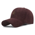 Casquette bordeaux à motif chevrons avec logo C métallique et visière rigide - Réglable / Bordeaux
