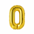 Golden number 0 aluminum foil balloon for birthday party and festive event decoration - 40 Inch Number 0-Gold