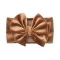 Bandeau pour bébé en velours marron doux avec un grand nœud multicouche élégant - Marron