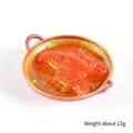 Miniatur-Flusskrebs-Modell für Puppenhausküche, ca. 12 g, roségoldene Oberfläche - Durchmesser 5.5cm / Hummer