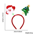 Serre-tête de Noël LED avec chapeau de Père Noël et sapin vert brillant lumineux - Père Noël & Sapin de Noël