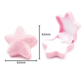 Pink starfish velvet jewelry box with size labels showing interior for rings and studs - 29# Pink Starfish