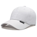 Casquette de baseball blanche à séchage rapide avec étiquette noire élégante - Réglable / Blanc