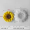 Sunflower silicone mold for DIY scented candles and soap with finished size 7.8cm - Sunflower J-1056