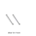 Set di due paia di orecchini minimalisti in argento S999 con lunghezza 10-11mm - Set da 2 paia / Argento (10-11mm/Per i lobi delle orecchie)