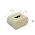 Boîte à mouchoirs en céramique jaune crème, motif marshmallow ondulé et dimensions - Boîte à mouchoirs moderne à fines rayures - Jaune crème