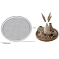 Siliconen mal voor ronde dienbladen van 27cm met kralenrand en diepte van 2,2cm voor DIY - Kralen Ronde Dienblad - Groot