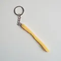 Realistic fried french fries keychain with stainless steel ring for creative gifts - French Fries (With Keychain)