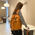 Zaino scolastico arancione impermeabile per studenti con tasche multiple - Arancione