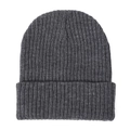 Gorro de punto acanalado gris oscuro para invierno, gorro cálido de exterior para adultos - Gris