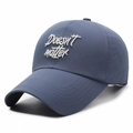 Dark blue-gray quick-dry baseball cap with white 'Doesn't matter' embroidery - Navy Blue