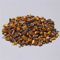 Polished natural tiger eye crystal gravel with golden brown chatoyant finish - Tiger's Eye / 5-7mm 100g