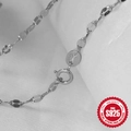 S925 sterling silver snake chain necklace in silver with high quality spring clasp - White Gold Lip Chain
