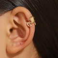 Funny gold frog ear cuff earring without piercing for Christmas animal party jewelry - KC Gold 5724