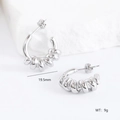 Orecchini a cerchio intrecciati argento vintage con turchese e perle, design a C - Stile Intrecciato Denso a Forma di C