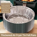 50pcs large round aluminum foil liners 23.5cm for 5-8L air fryers heat resistant - Diameter 23.5cm (50 Pieces)