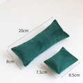 Dark green velvet watch pillows for jewelry display in large and small sizes - Velvet / Large + Small Set / Dark Green