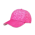 Nahaufnahme des rosa Leopardenmusters auf der hochwertigen Kinder-Baseballkappe - Kinder (53-55CM) / Rosenrot
