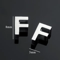8mm silver stainless steel 3D letter F pendant charm with 5mm width measurements - Silver-Letter F
