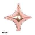10-inch rose gold four-pointed star foil balloon for party cake decoration - 10 Inch Rose Gold Four-Pointed Star