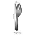 Short handle matte black 304 stainless steel fork with 103mm length and 30mm width - SUS 304 Black Fork