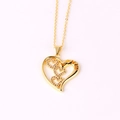 Λεπτομέρεια καρδιάς 18K χρυσό με LOVE γράμματα και μικρο-ζιργκόν για κομψό στυλ - Μενταγιόν Καρδιά Με Γράμμα LOVE