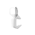 Polished silver Old English letter C pendant charm for necklaces and bracelets - Letter C / Steel
