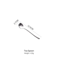 Polished 304 stainless steel tea spoon variant, length 12.5cm with mirror finish - Tea Spoon